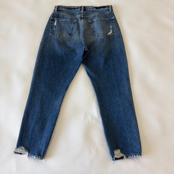 Frame Jeans Womens 28 Blue Denim 'Le Original' Button Fly Distressed High-Rise - Picture 10 of 13